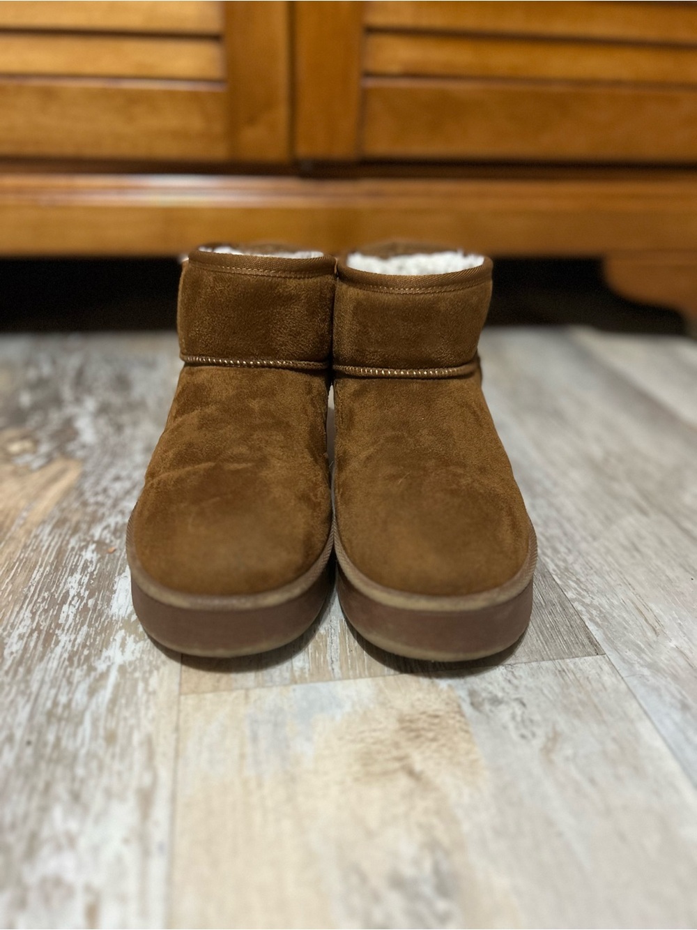 Hot Tomato Kids Faux Suede Platform Mini Boots-Size 4